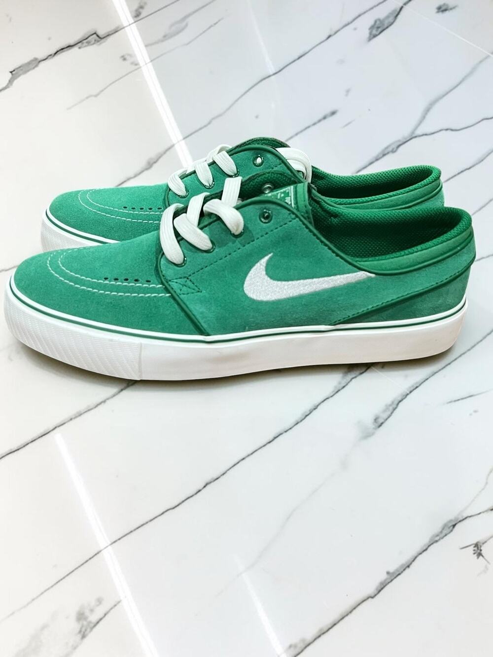 Nike SB 525104-309 Stefan Janoski Green Suede Skate Shoes Kids Size 6.5Y